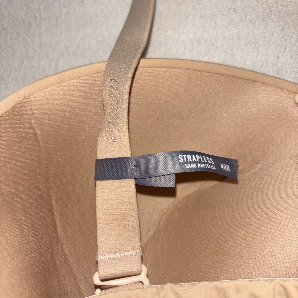 Aerie Real Happy Strapless Beige Convertible Push Up Bra Women's Size 40D NWOT - Picture 5 of 8